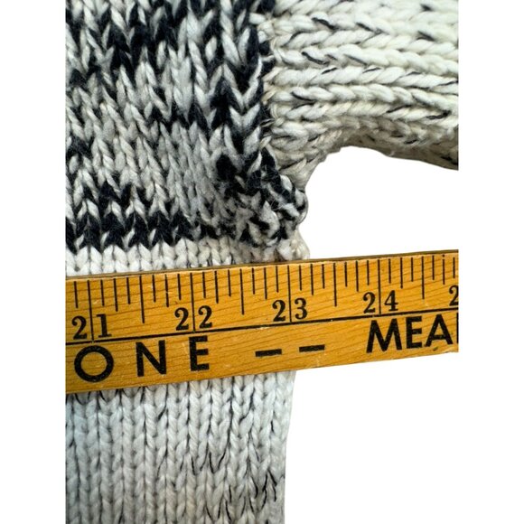 Ellen Tracy Womens Patchwork Zip Knit Cardigan Sweater XL Black & White Blend - Picture 9 of 12